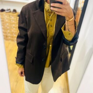 Veste Blazer marron NINETTE moderne et polyvalent