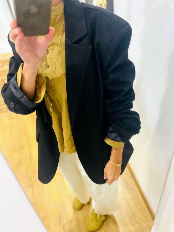 Veste Blazer noir NINETTE moderne et polyvalent
