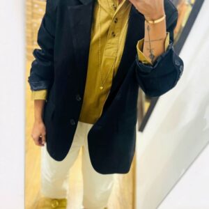 Veste Blazer noir NINETTE moderne et polyvalent