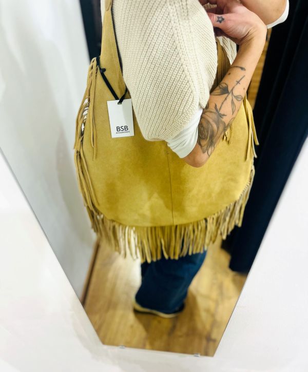 Sac bandoulière franges BSB
