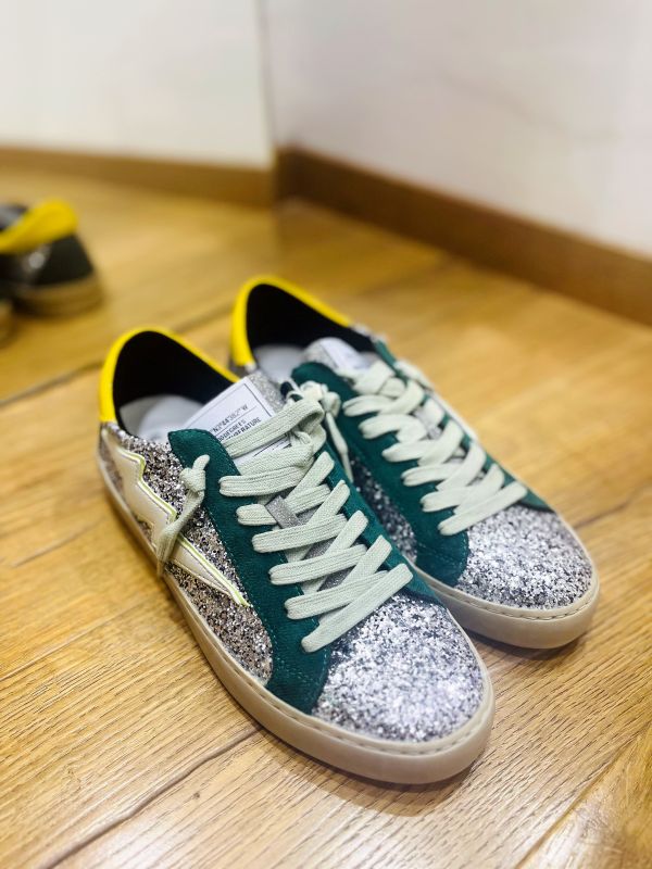 Basket pailleté argent