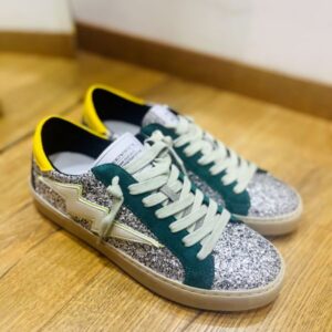 Basket pailletée argent