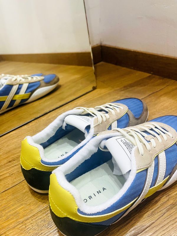 Basket femme bleu